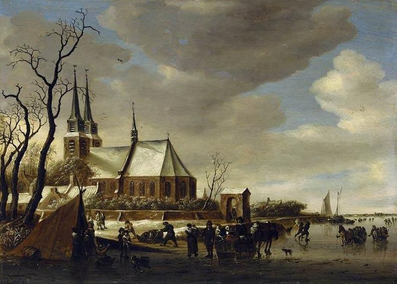 Salomon van Ruysdael A Winter Landscape